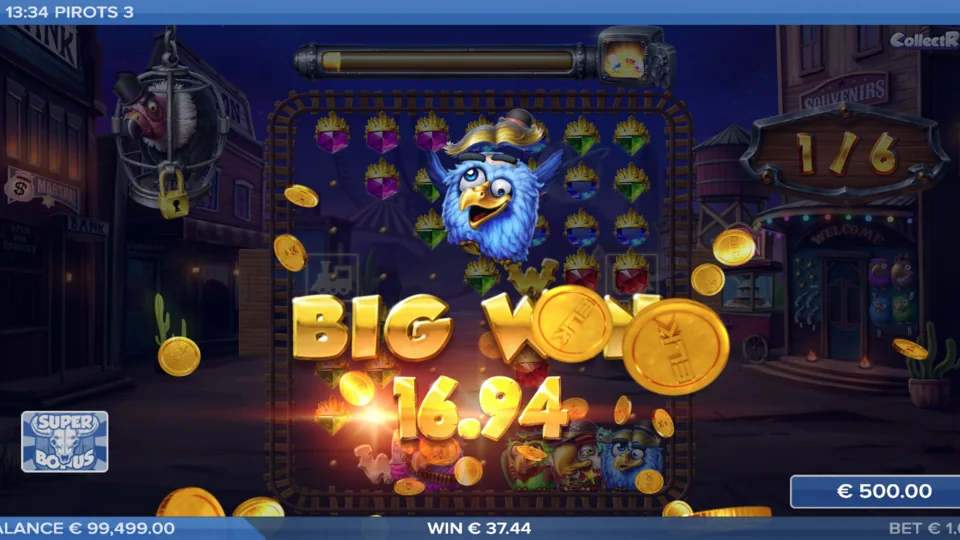 Pirots 3 demo spēle: Big Win Mežonīgajos Rietumos