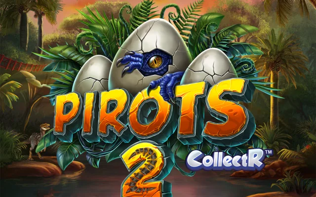 Pirots 2 spēles plakāts ar dinozauru olām džungļos