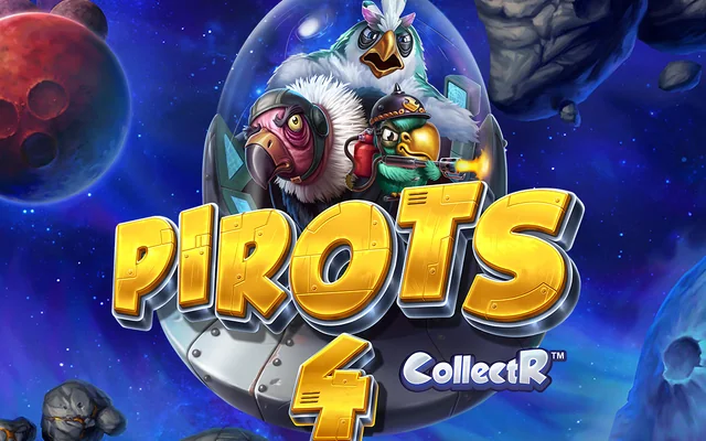 Pirots 4 spēles plakāts ar putniem kosmosa olā